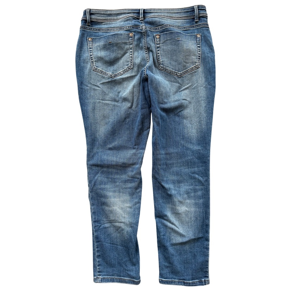 J.Jill DENIM Blue Distressed Authentic Fit Slim Ankle Jeans - #LF0001 - Picture 3 of 3